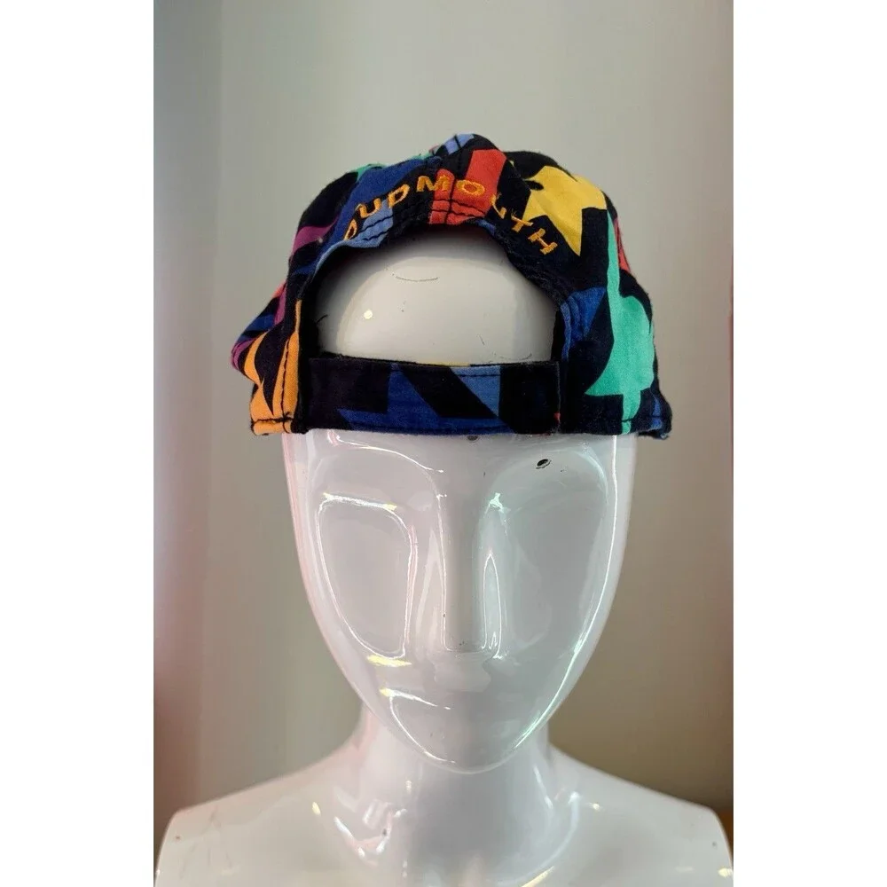 Loudmouth Hat Cap Strap Back Mens One Size Multicolor Geometric Cotton Twill - Picture 2 of 4